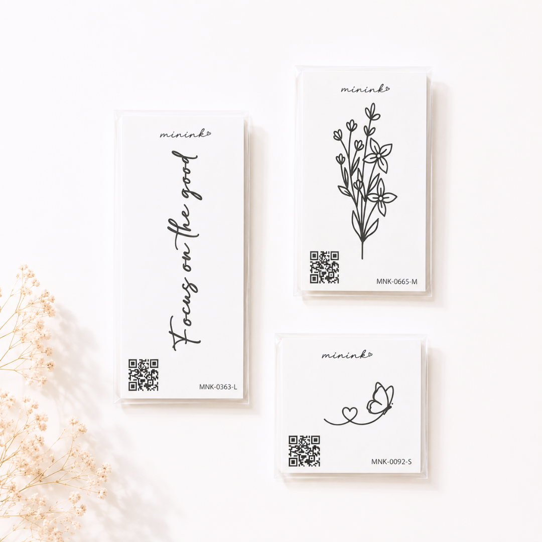 Temporäre Tattoos von minink: Starter Set