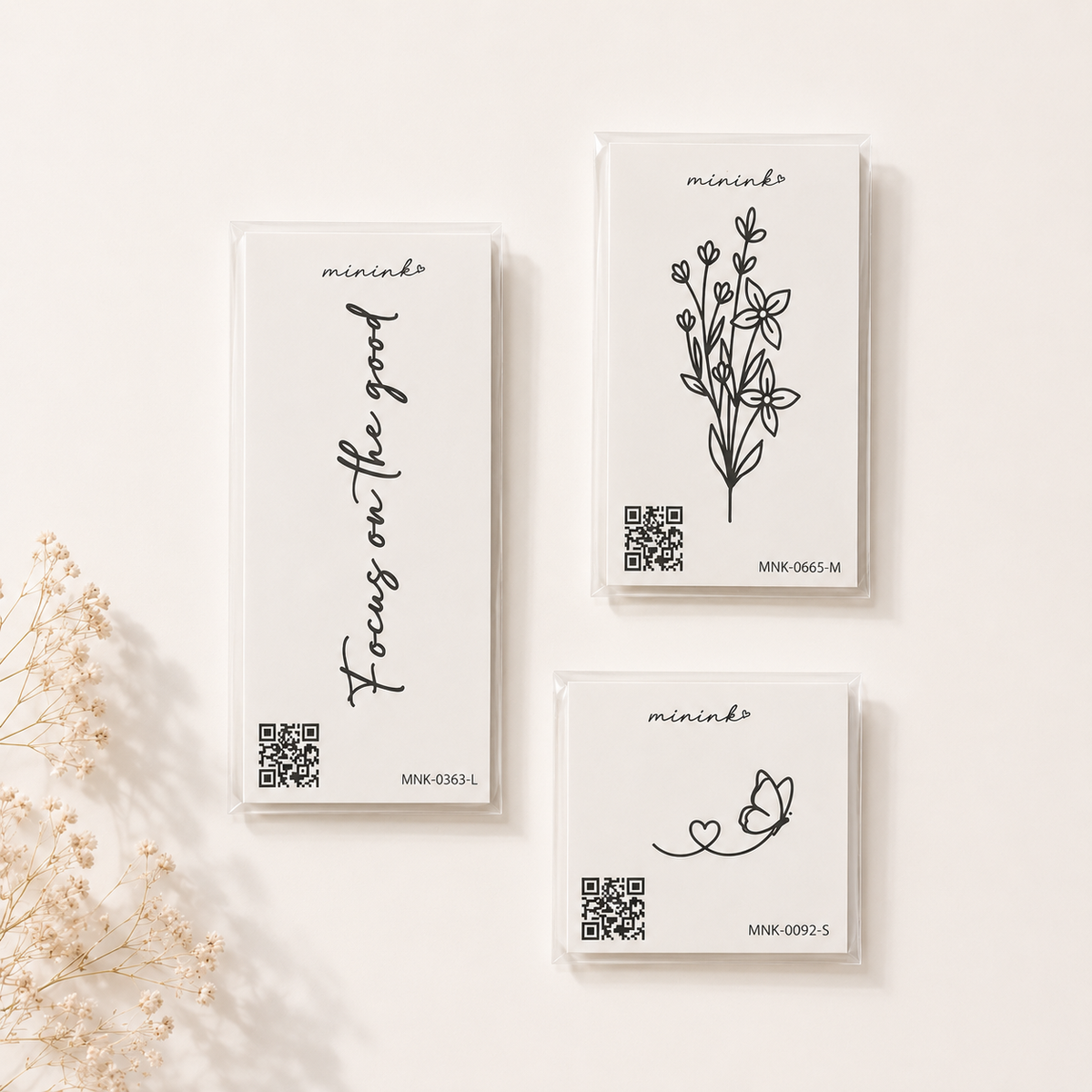 Temporäre Tattoos von minink: Starter Set