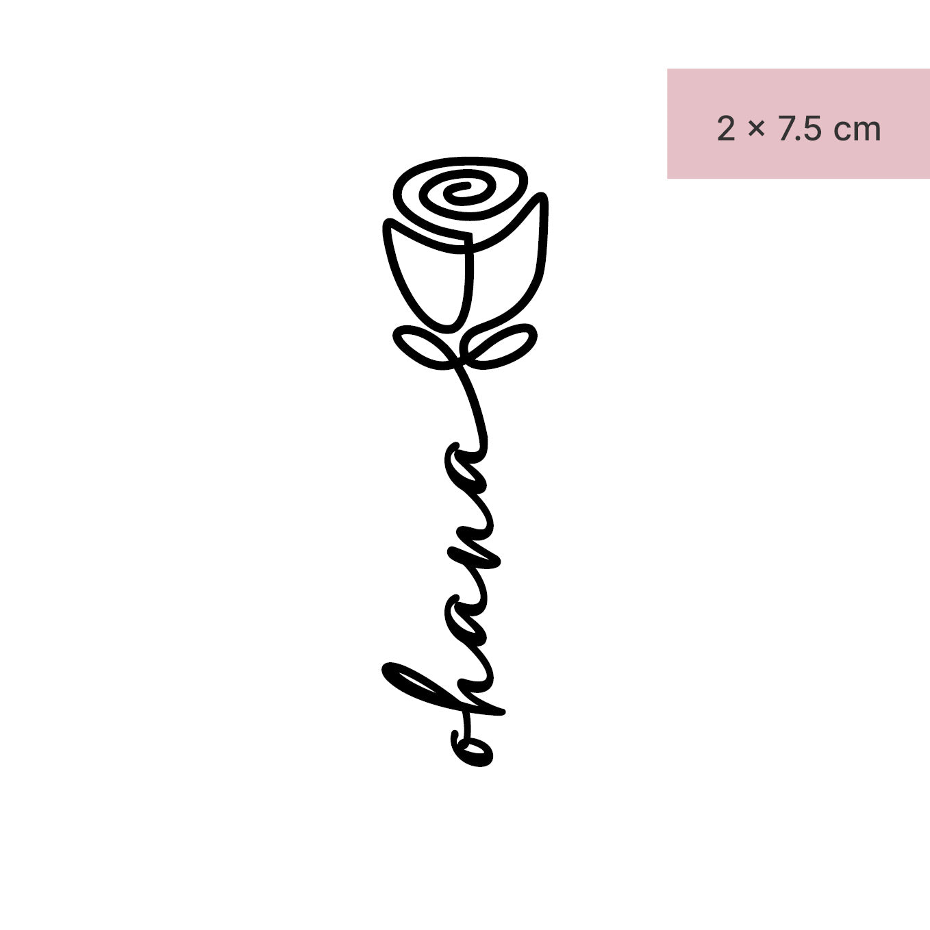Ohana Rose Tattoo von minink, der Marke für temporäre Tattoos.