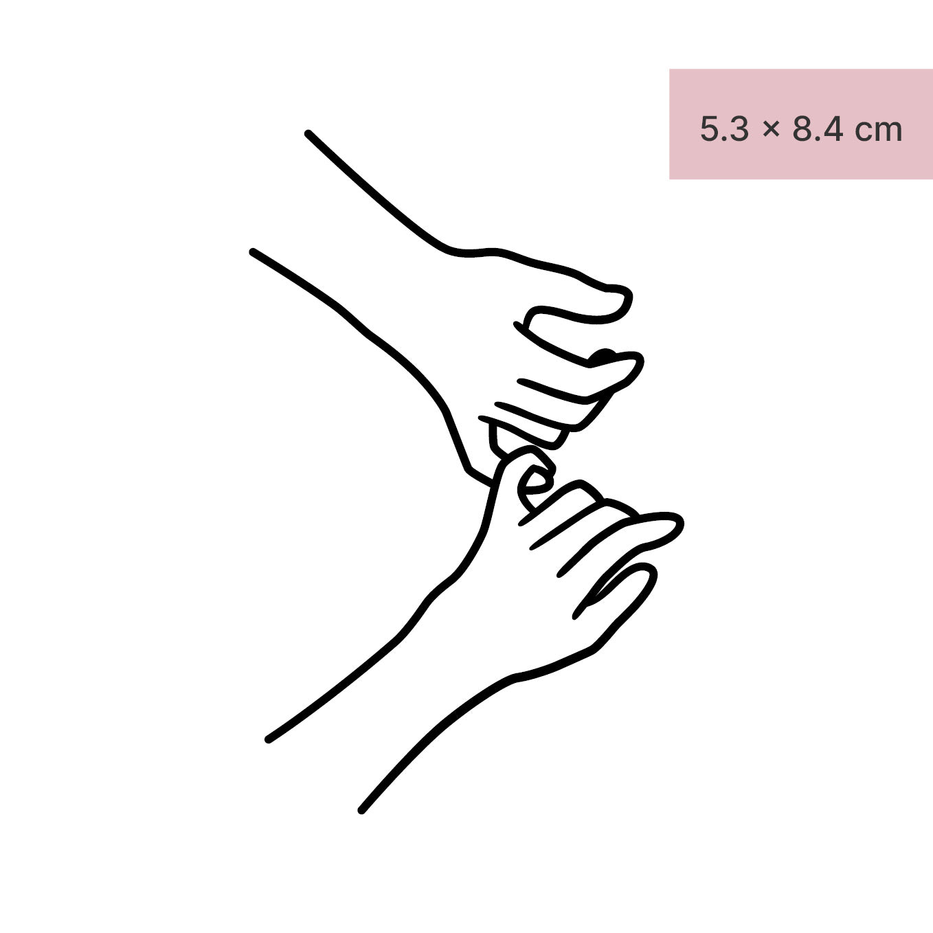 Händchenhalten Tattoo von minink, der Marke für temporäre Tattoos.