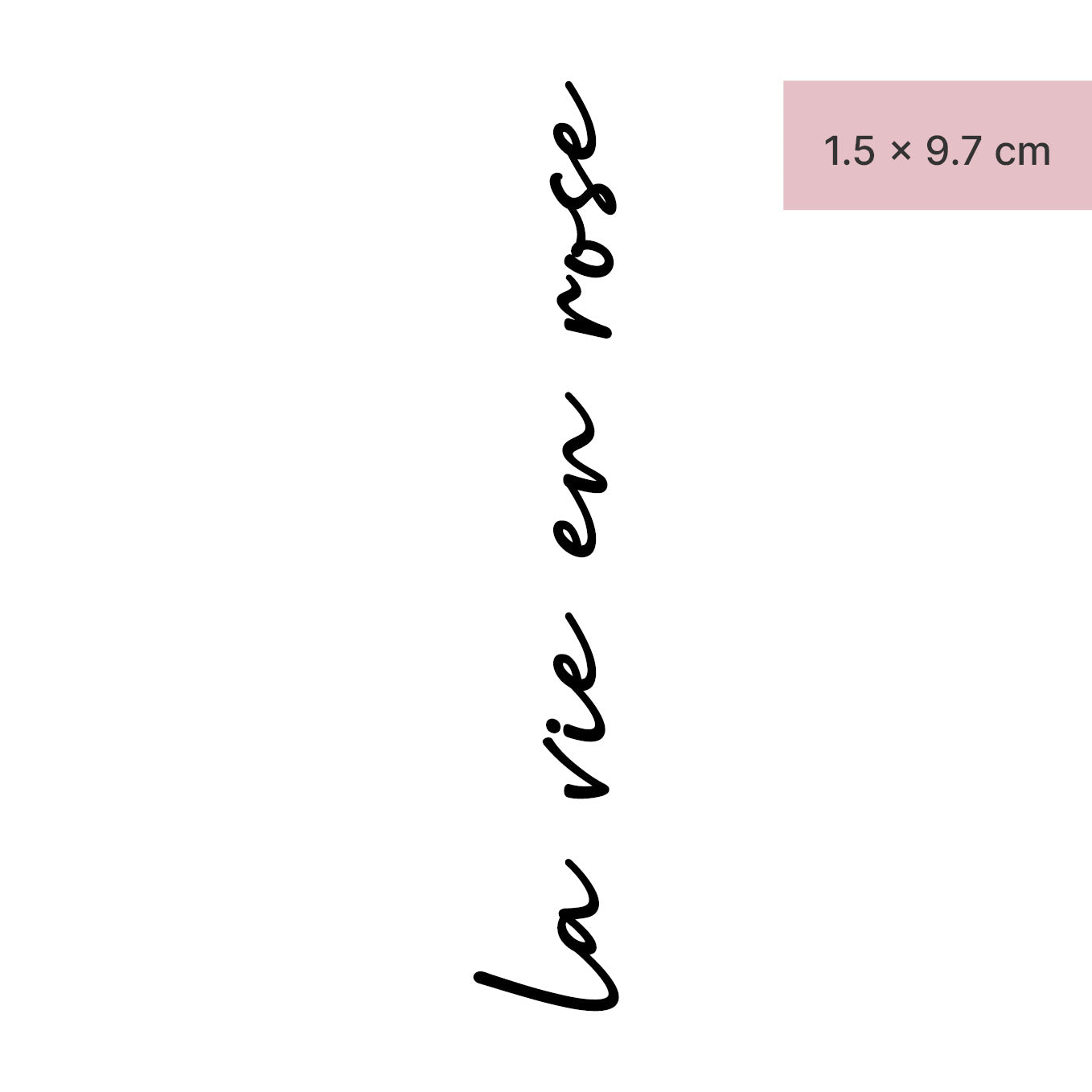 la vie en rose Tattoo von minink, der Marke für temporäre Tattoos.