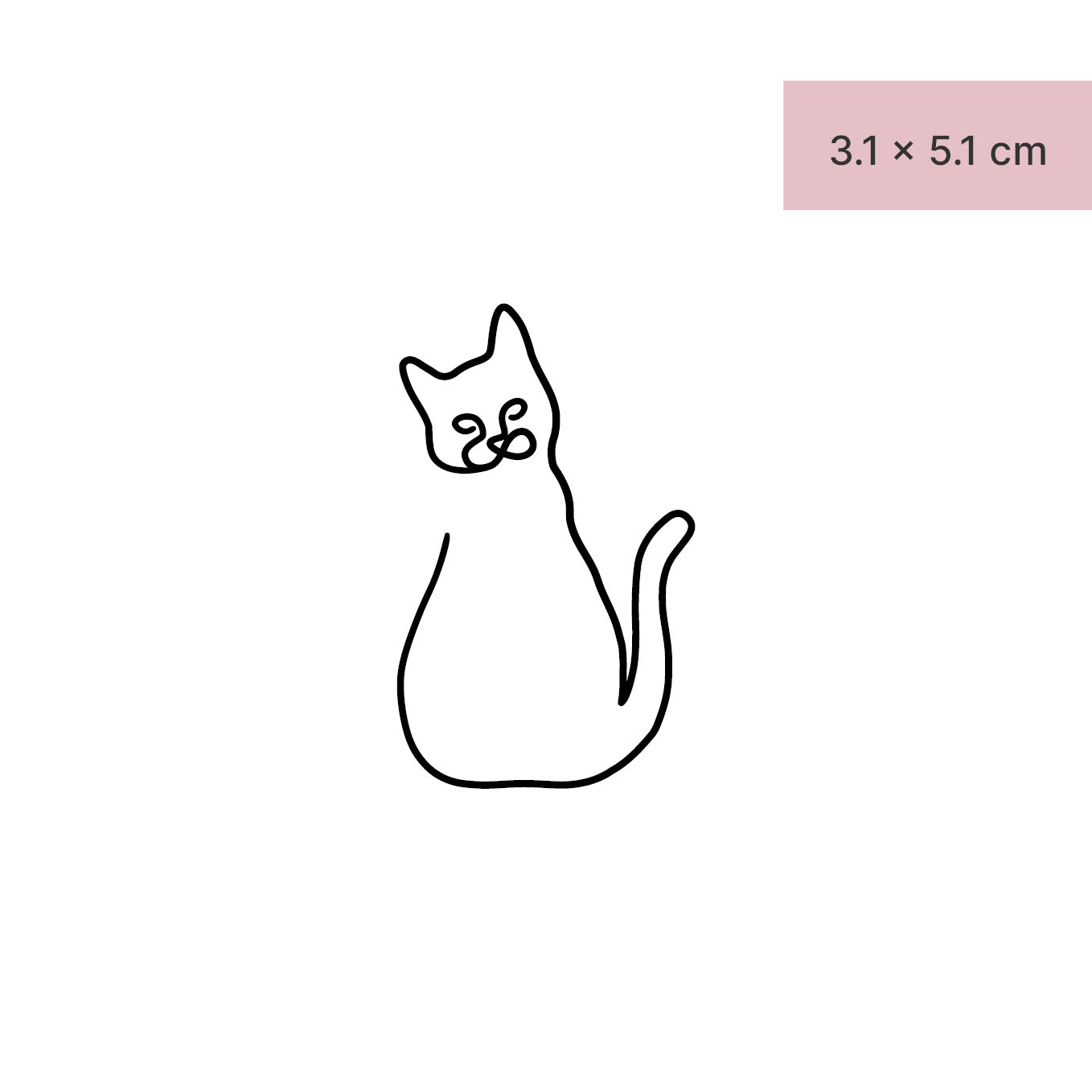 Abstrakte Katze Tattoo von minink, der Marke für temporäre Tattoos.