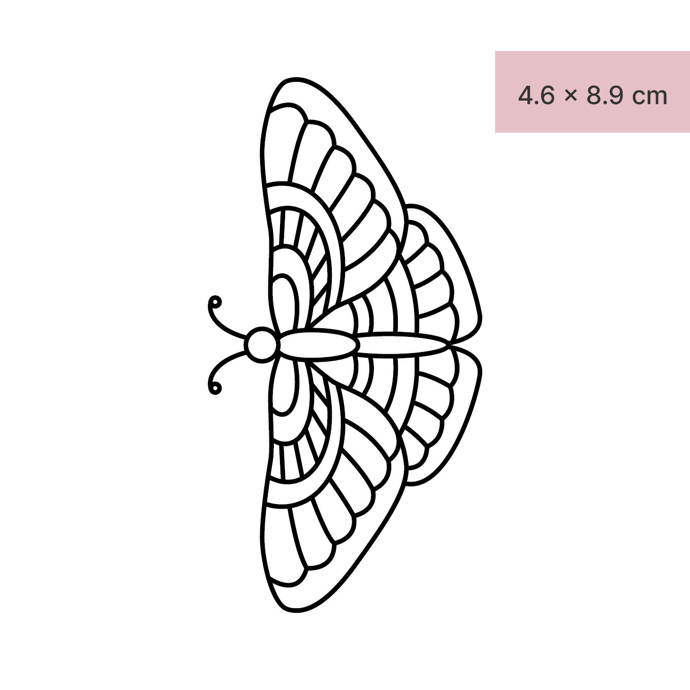 Künstlerische Motte Tattoo von minink, der Marke für temporäre Tattoos.