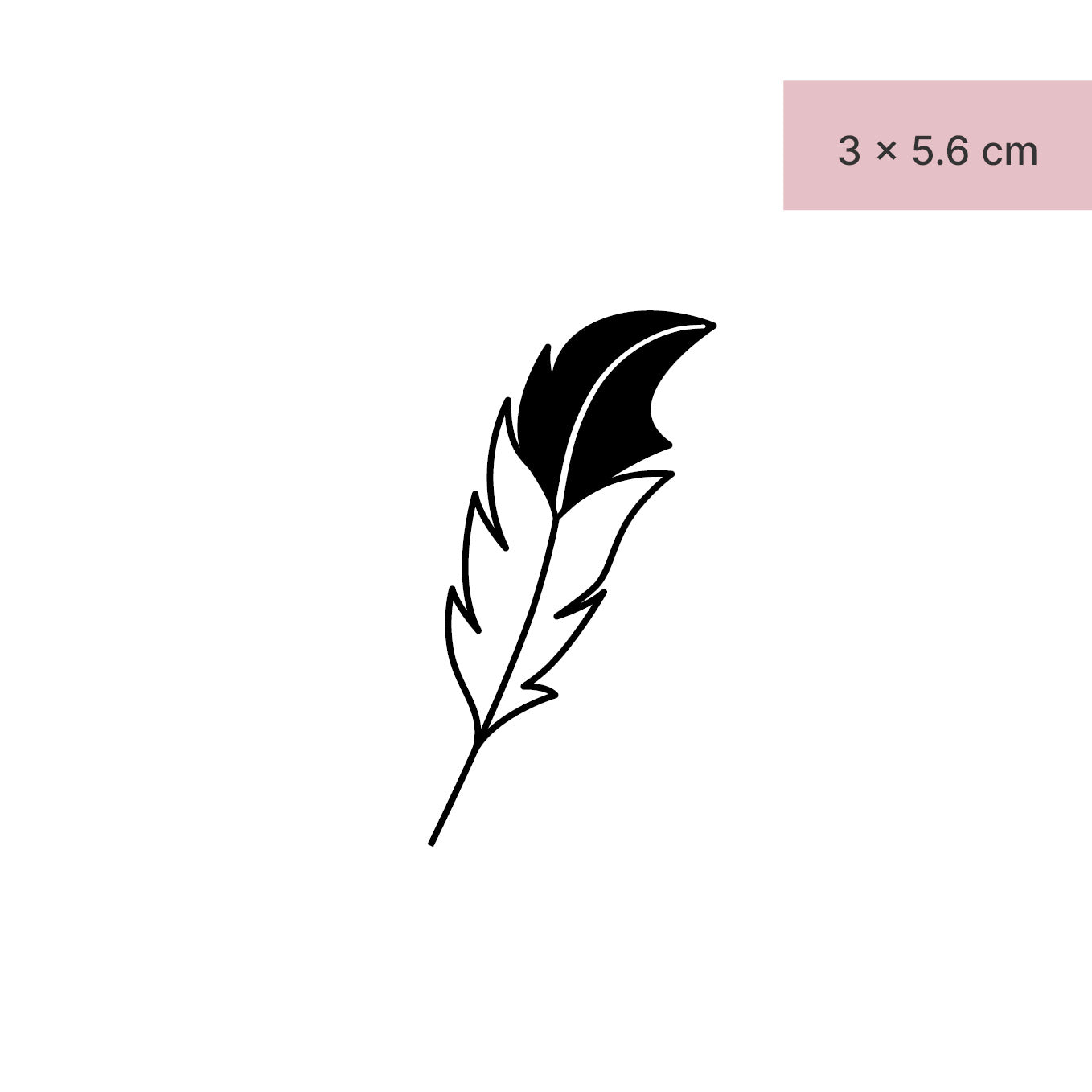 Feder S&W Tattoo von minink, der Marke für temporäre Tattoos.