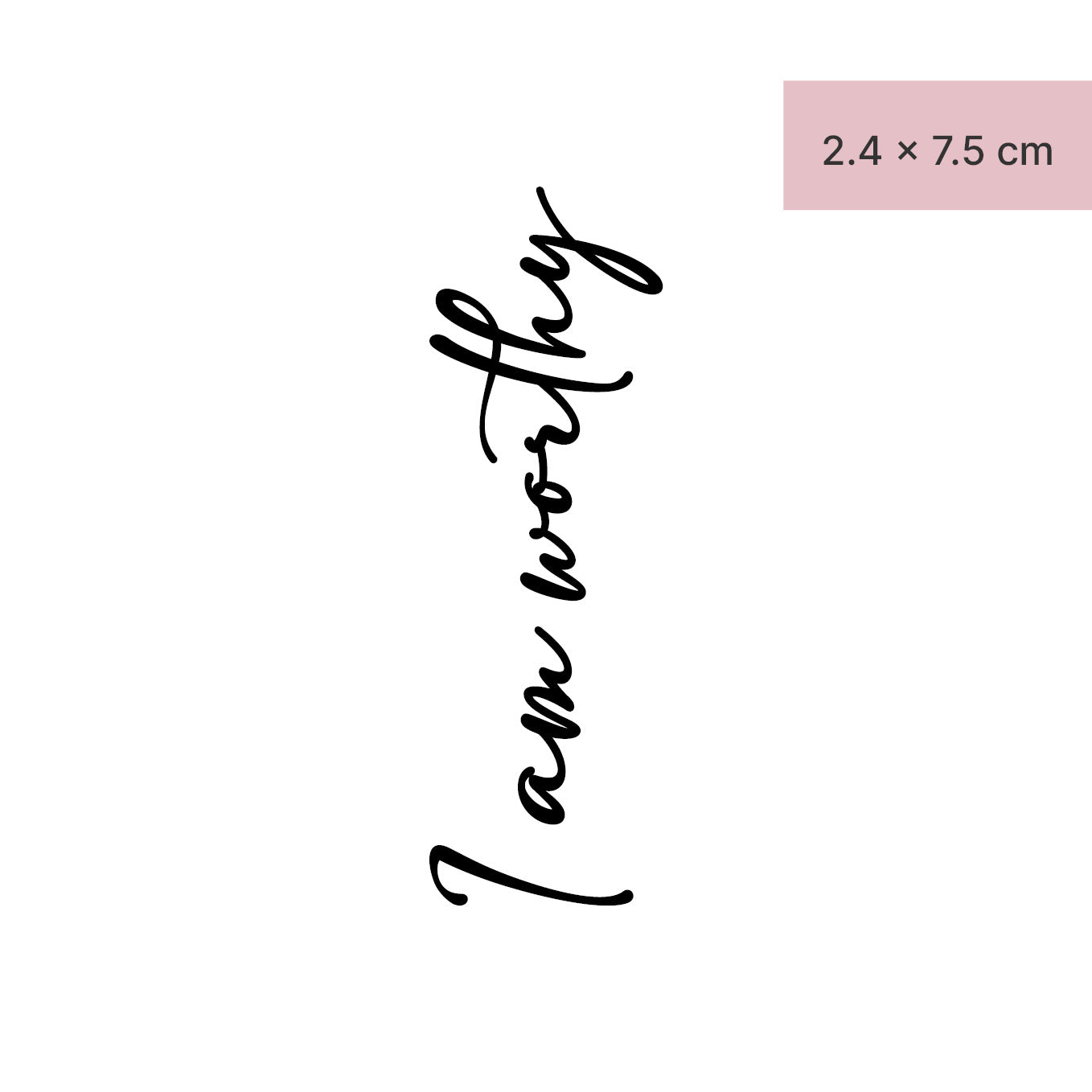 I am worthy Tattoo von minink, der Marke für temporäre Tattoos.