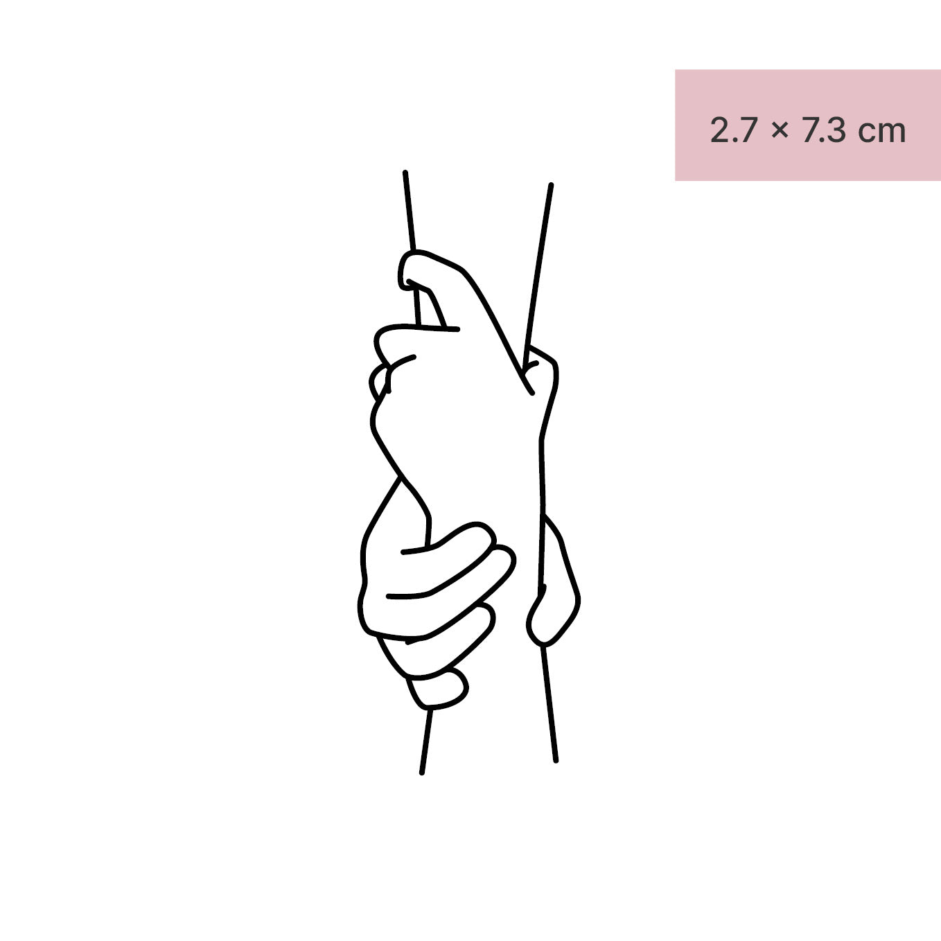 Zusammenhaltende Hände Tattoo von minink, der Marke für temporäre Tattoos.