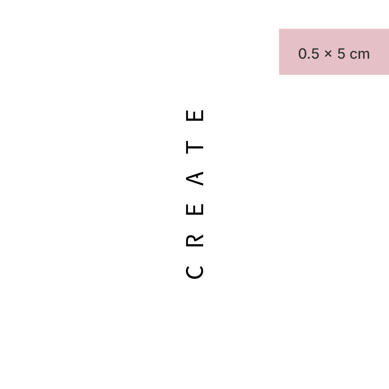 Schriftzug Tattoo CREATE von minink, der Marke für temporäre Tattoos.