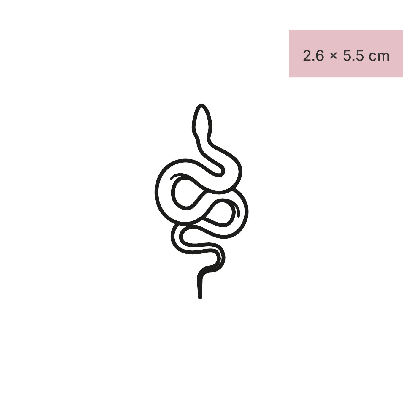 Abstrakte Schlange Tattoo von minink, der Marke für temporäre Tattoos.