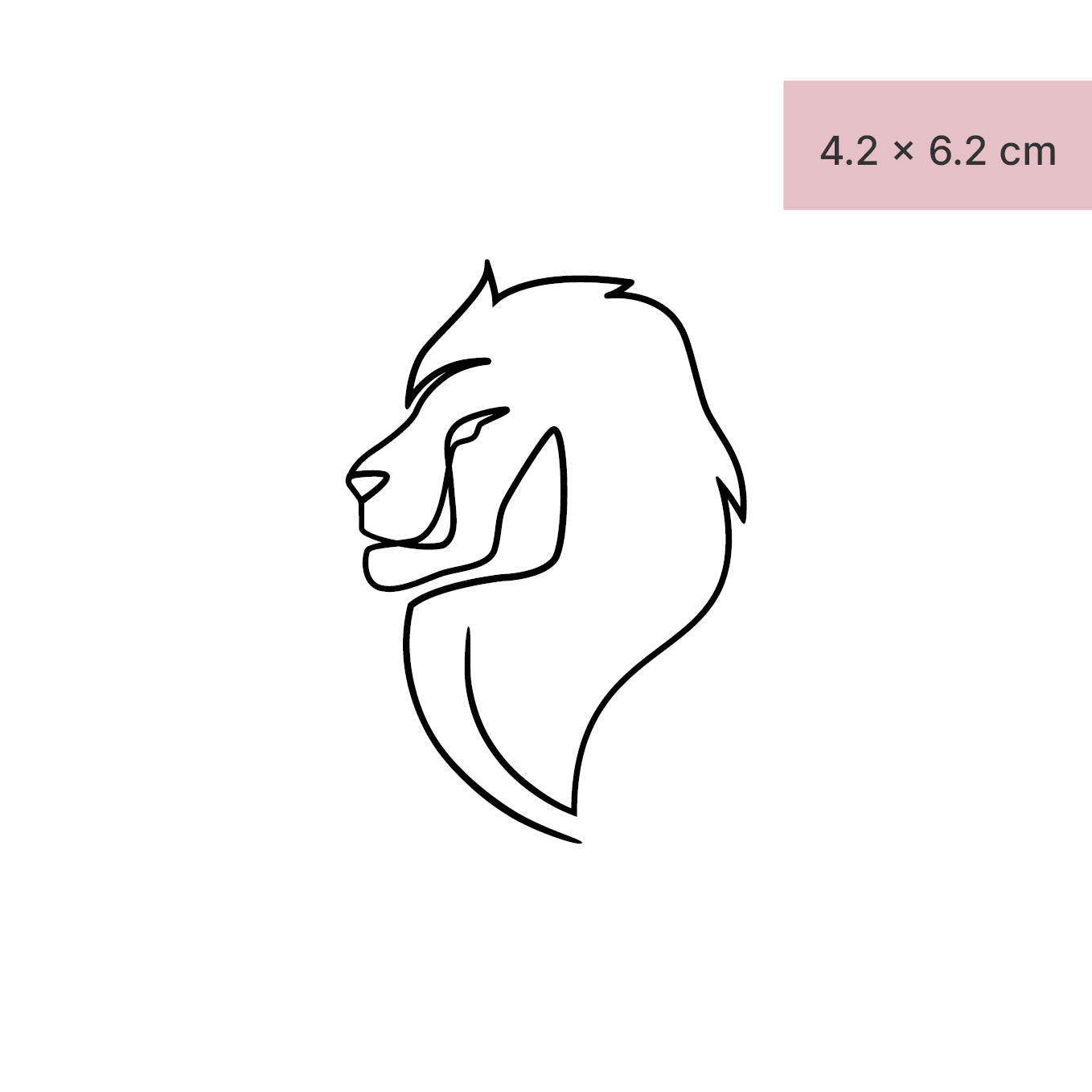 Stilisierter Löwe Tattoo von minink, der Marke für temporäre Tattoos.