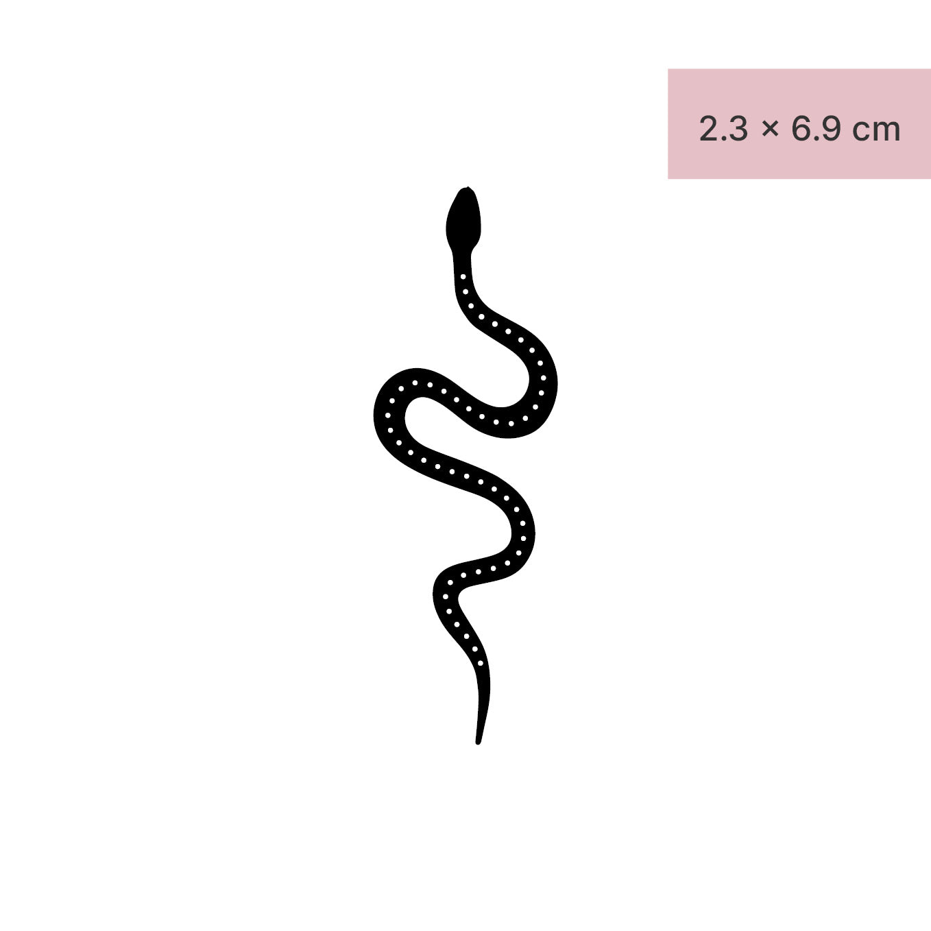 Schlange mit Punkten Tattoo von minink, der Marke für temporäre Tattoos.