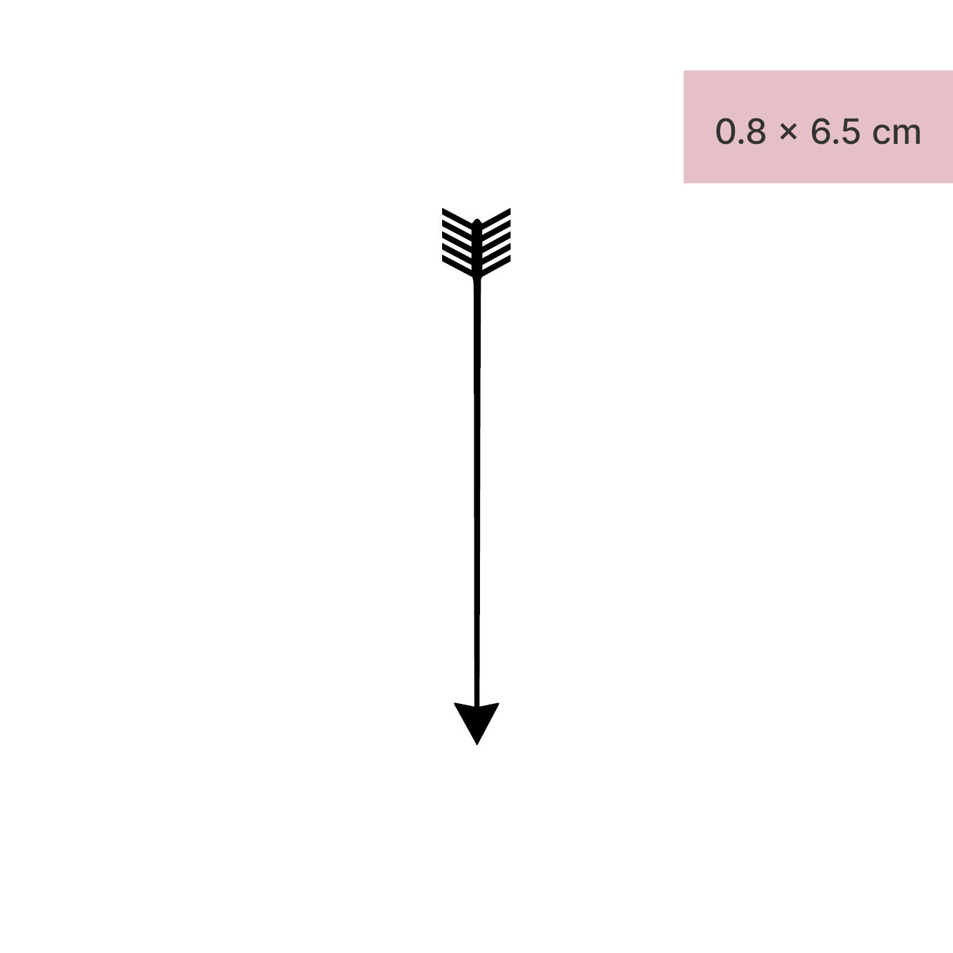 Einfacher Pfeil Tattoo von minink, der Marke für temporäre Tattoos.