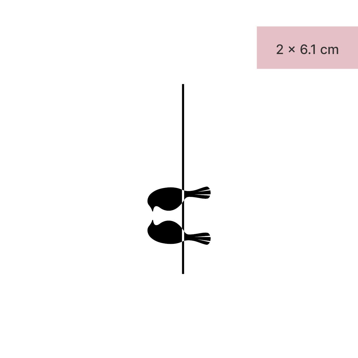 Zwei Vögel Tattoo von minink, der Marke für temporäre Tattoos.