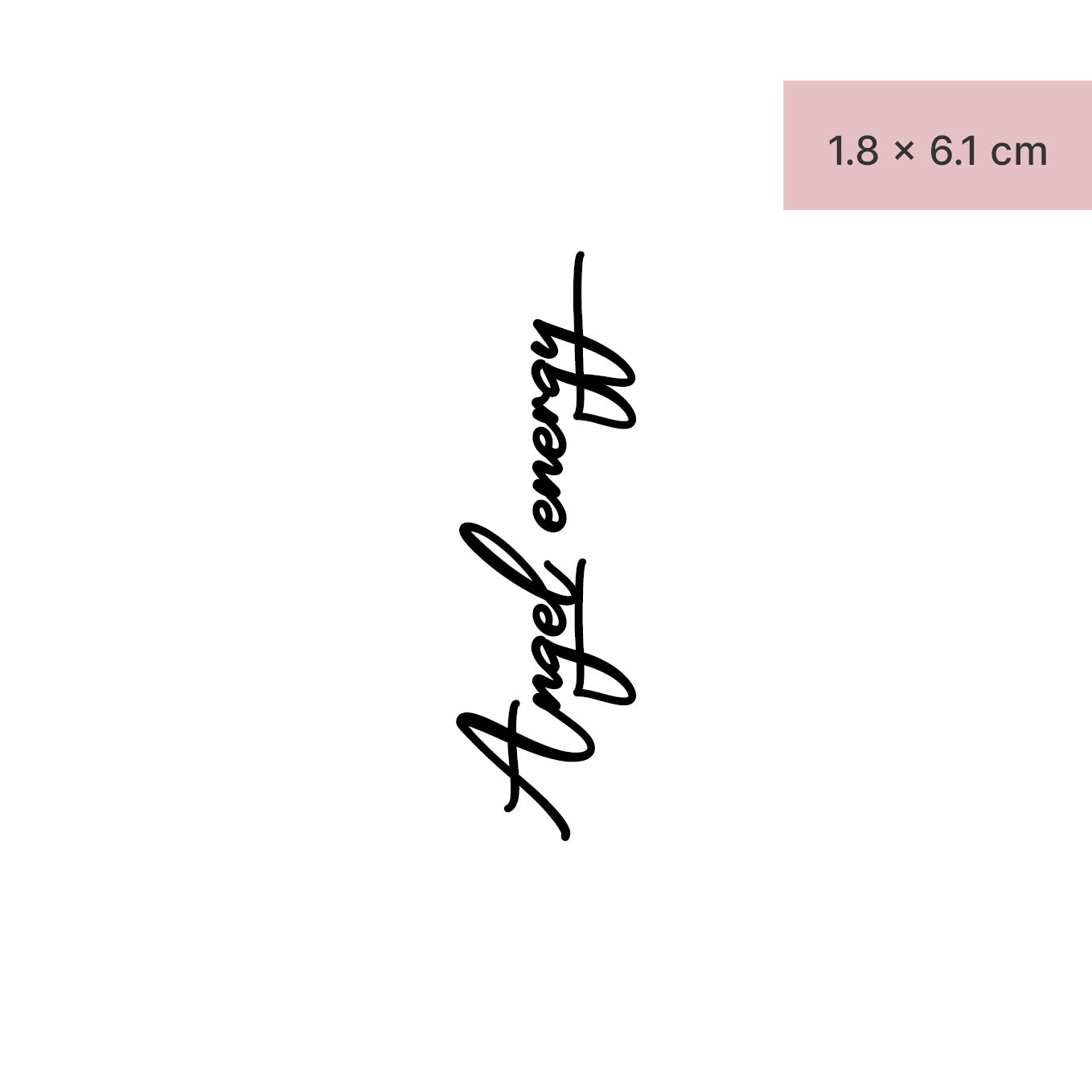 Angel energy Tattoo von minink, der Marke für temporäre Tattoos.