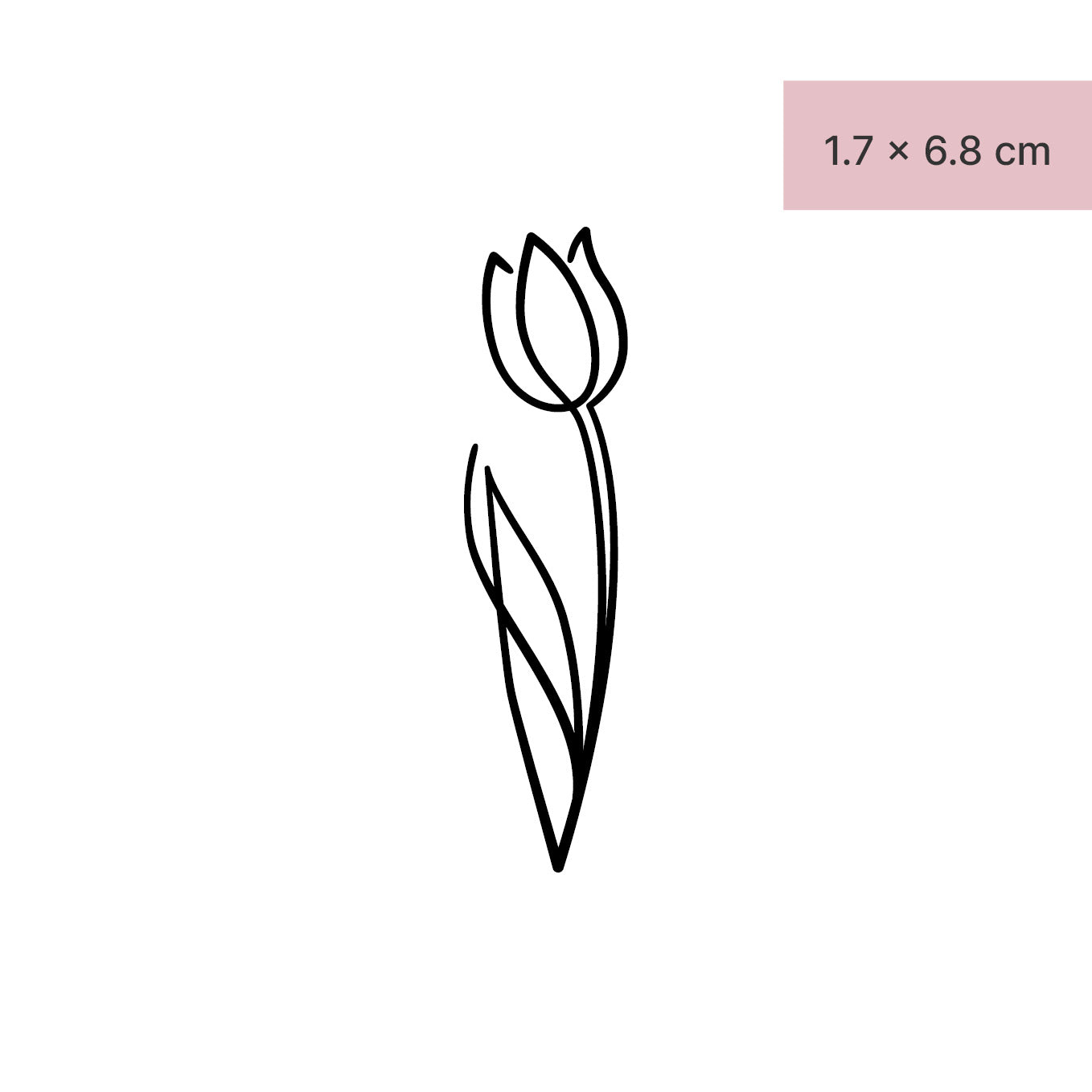 Filigrane Tulpe Tattoo von minink, der Marke für temporäre Tattoos.