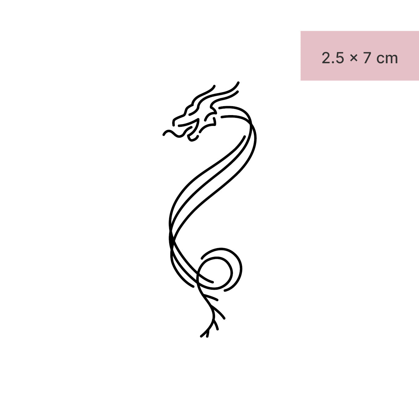 Abstrakter Drache Tattoo von minink, der Marke für temporäre Tattoos.