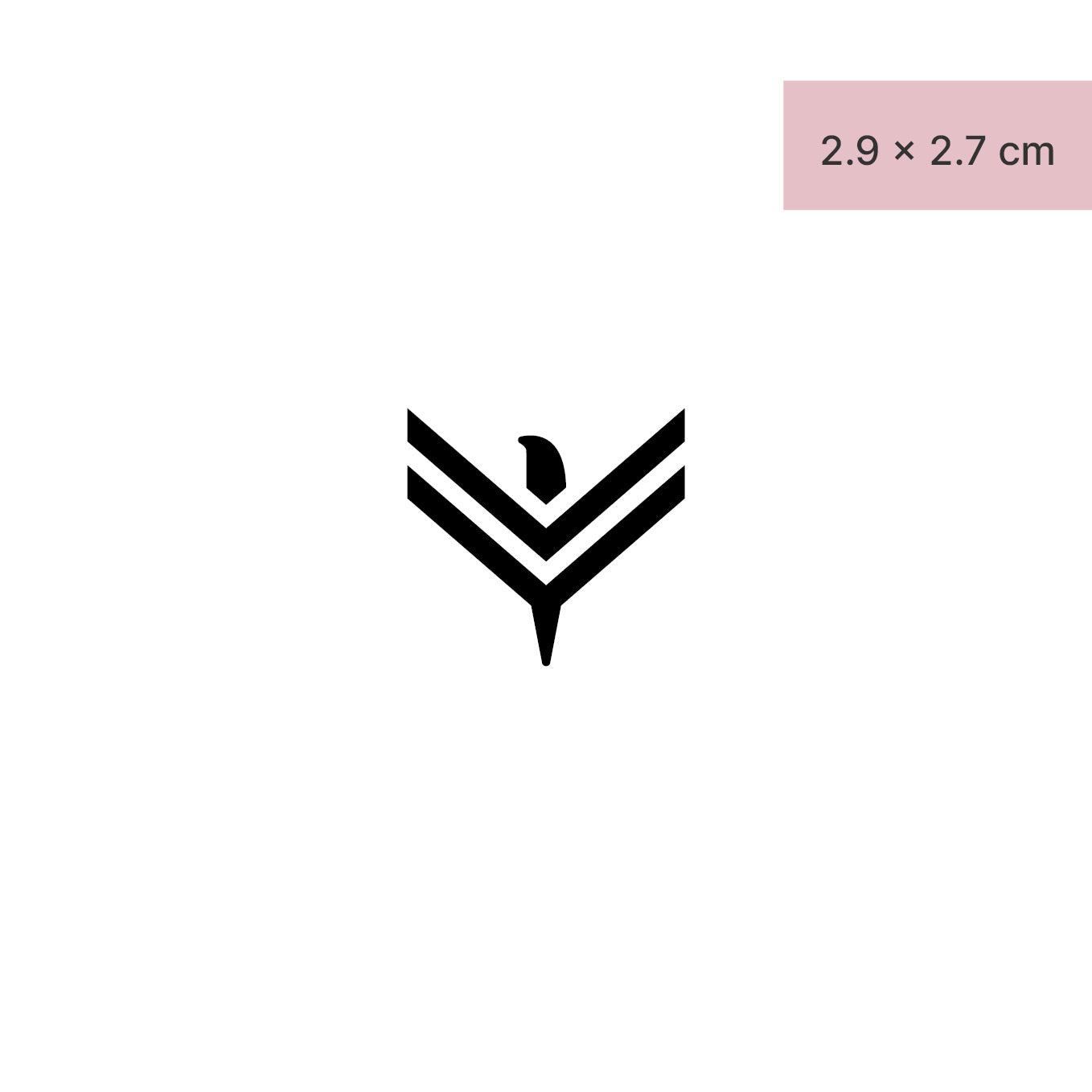 Adler mit Pfeile Tattoo von minink, der Marke für temporäre Tattoos.