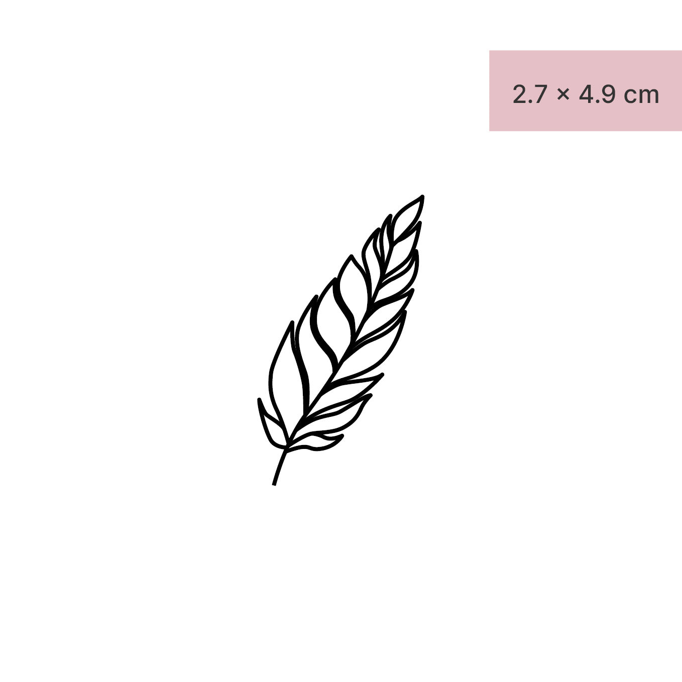 Feder mit Schattierung Tattoo von minink, der Marke für temporäre Tattoos.