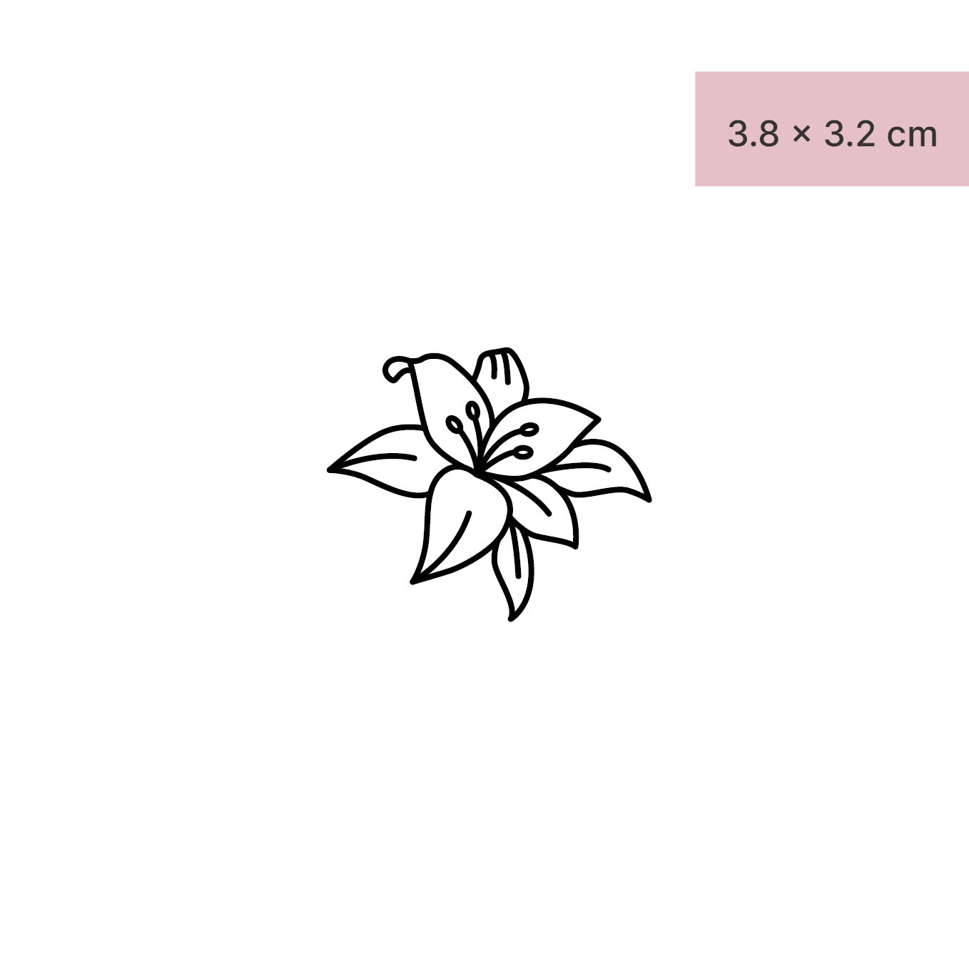 Blühende Lilie Tattoo von minink, der Marke für temporäre Tattoos.