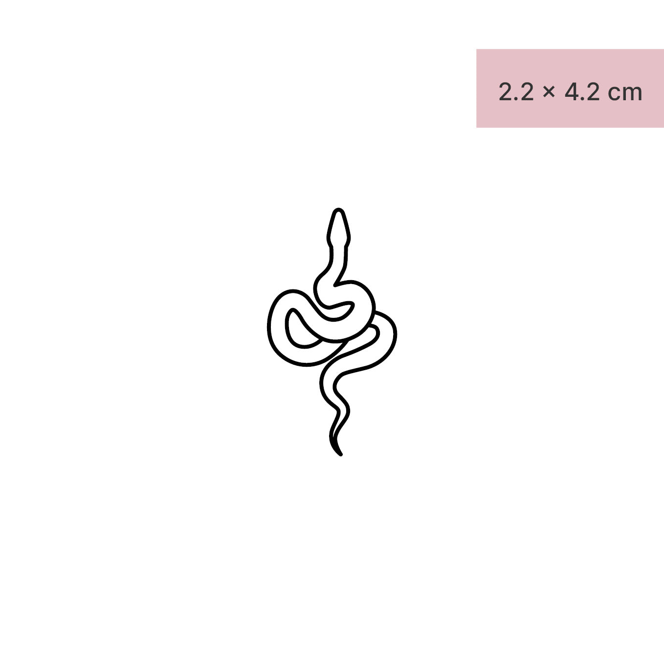 Fineline Tattoo Schlange von minink, der Marke für temporäre Tattoos.