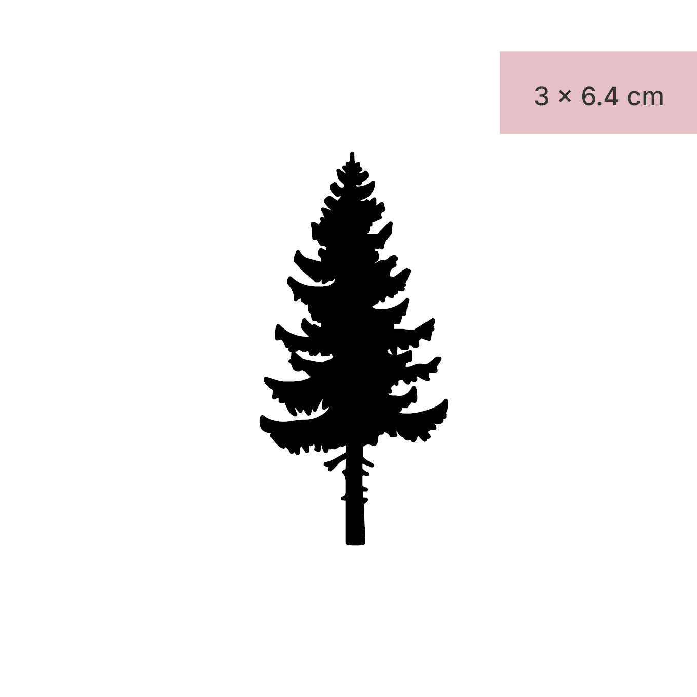 Tannenbaum schwarz Tattoo von minink, der Marke für temporäre Tattoos.