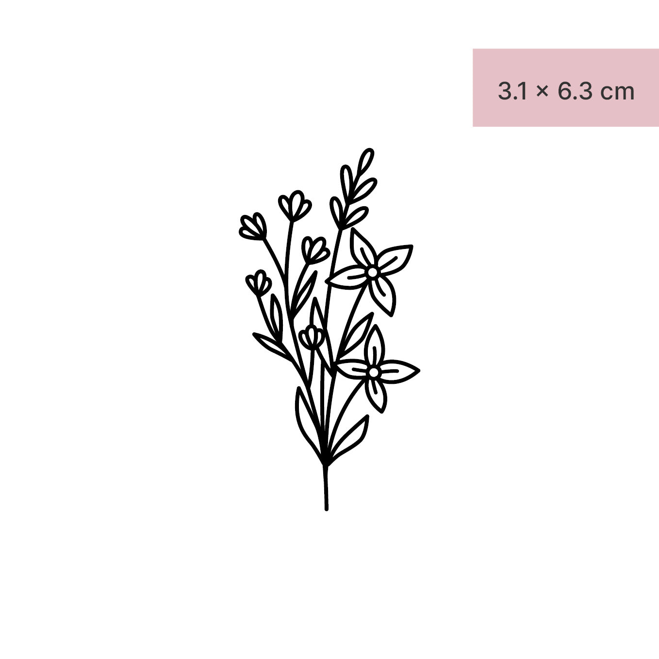 Lilien Blumenstrauss Tattoo von minink, der Marke für temporäre Tattoos.