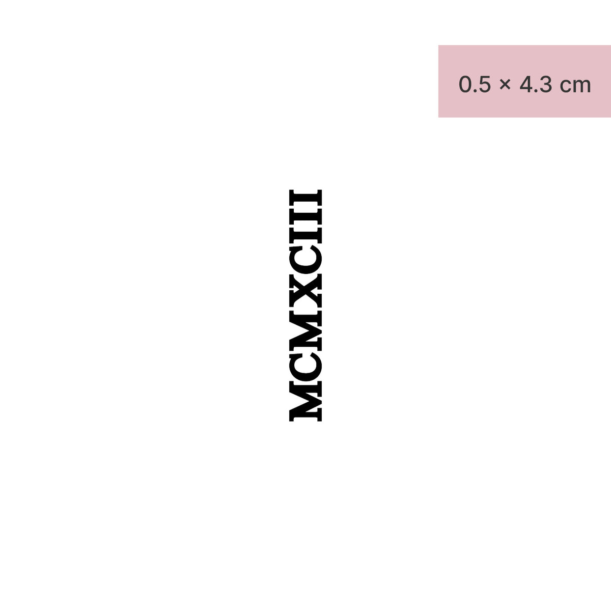 Roman numeral MCMXCIII (1993)