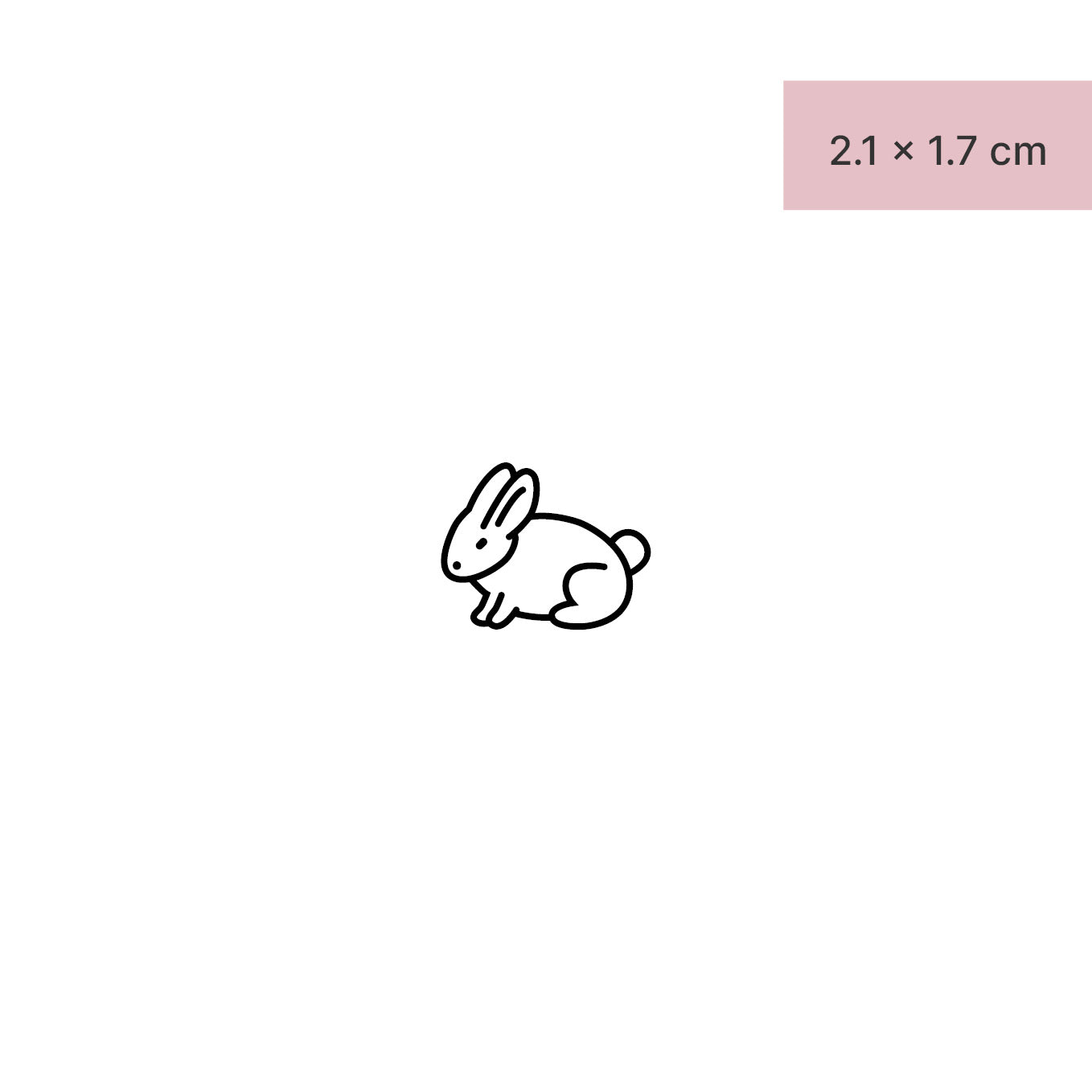 Süsses Kaninchen Tattoo von minink, der Marke für temporäre Tattoos.