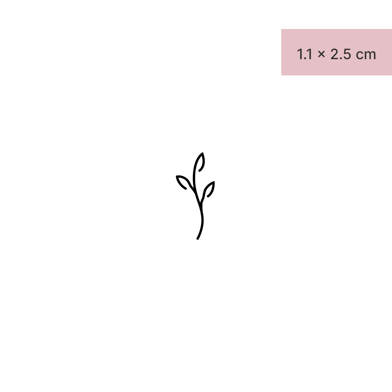 Kleiner Setzling Tattoo von minink, der Marke für temporäre Tattoos.