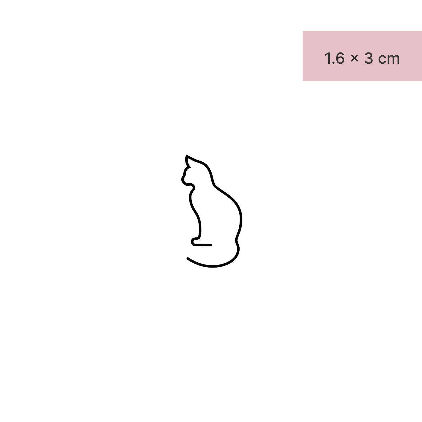 Katzen minimalistisch Tattoo von minink, der Marke für temporäre Tattoos.