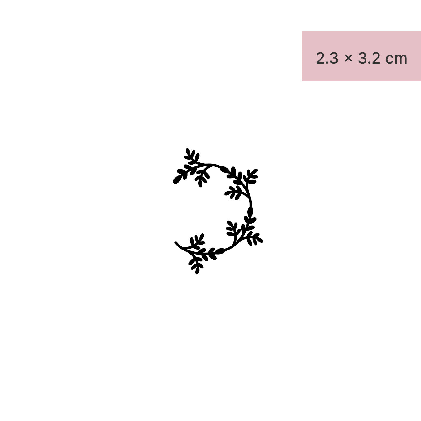 Dekorativer Blumenkreis Tattoo von minink, der Marke für temporäre Tattoos.