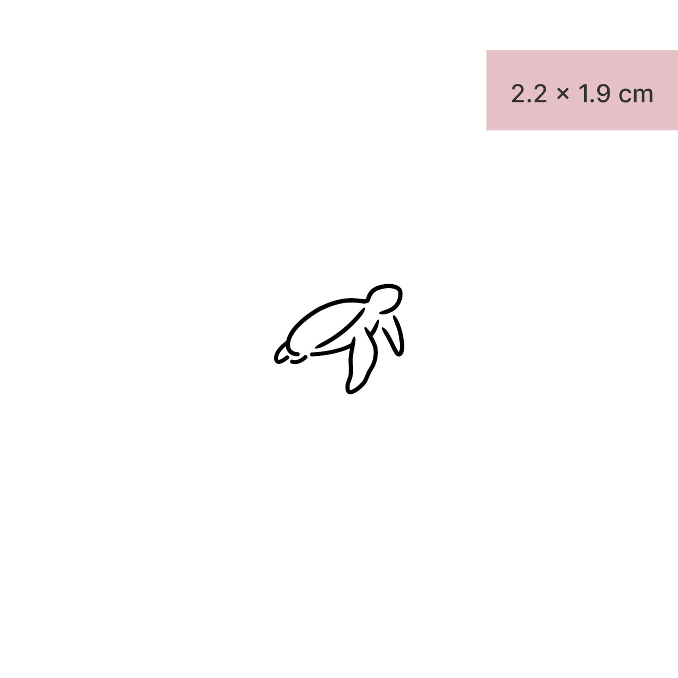 Kleine Schildkröte Tattoo von minink, der Marke für temporäre Tattoos.