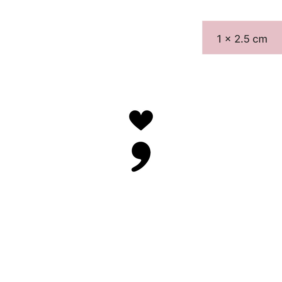 Semicolon heart