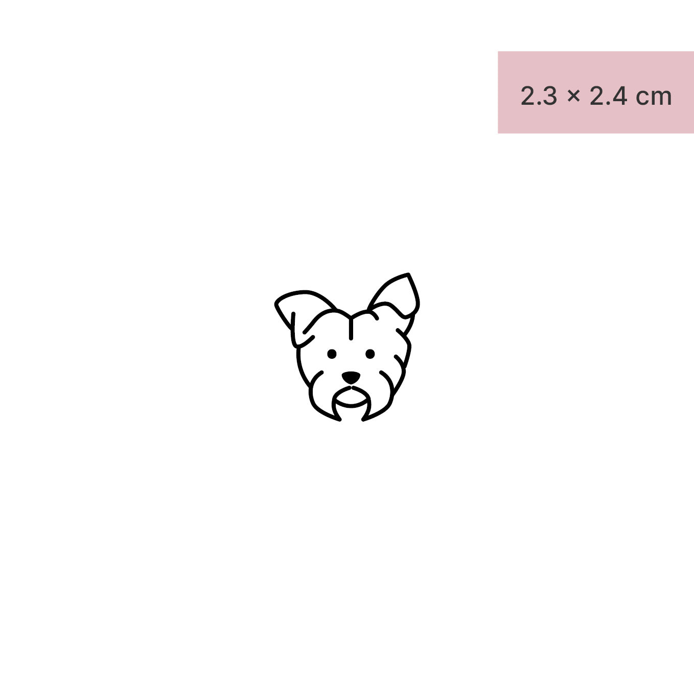 Kleiner Terrier Tattoo von minink, der Marke für temporäre Tattoos.