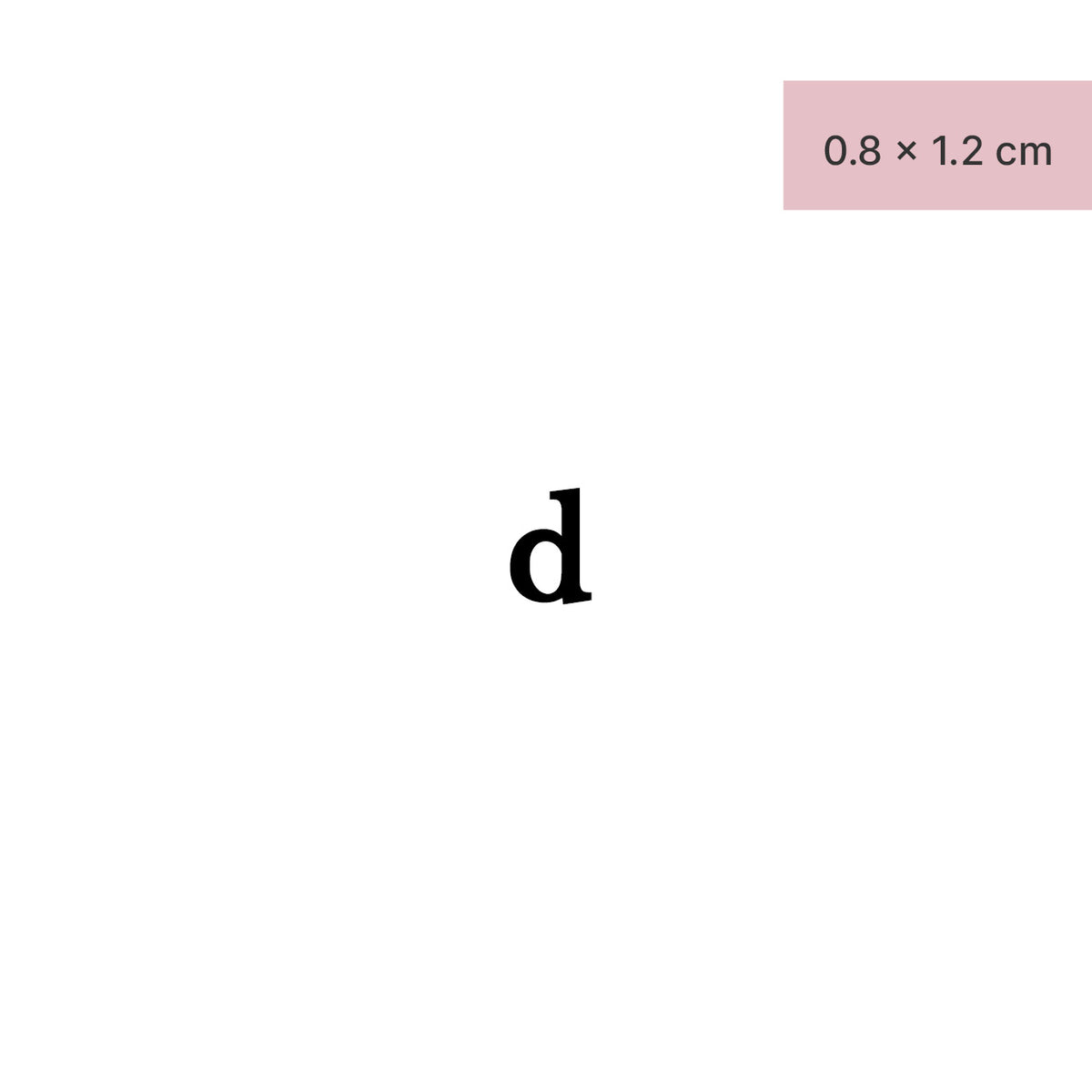 Lettre minuscule : d