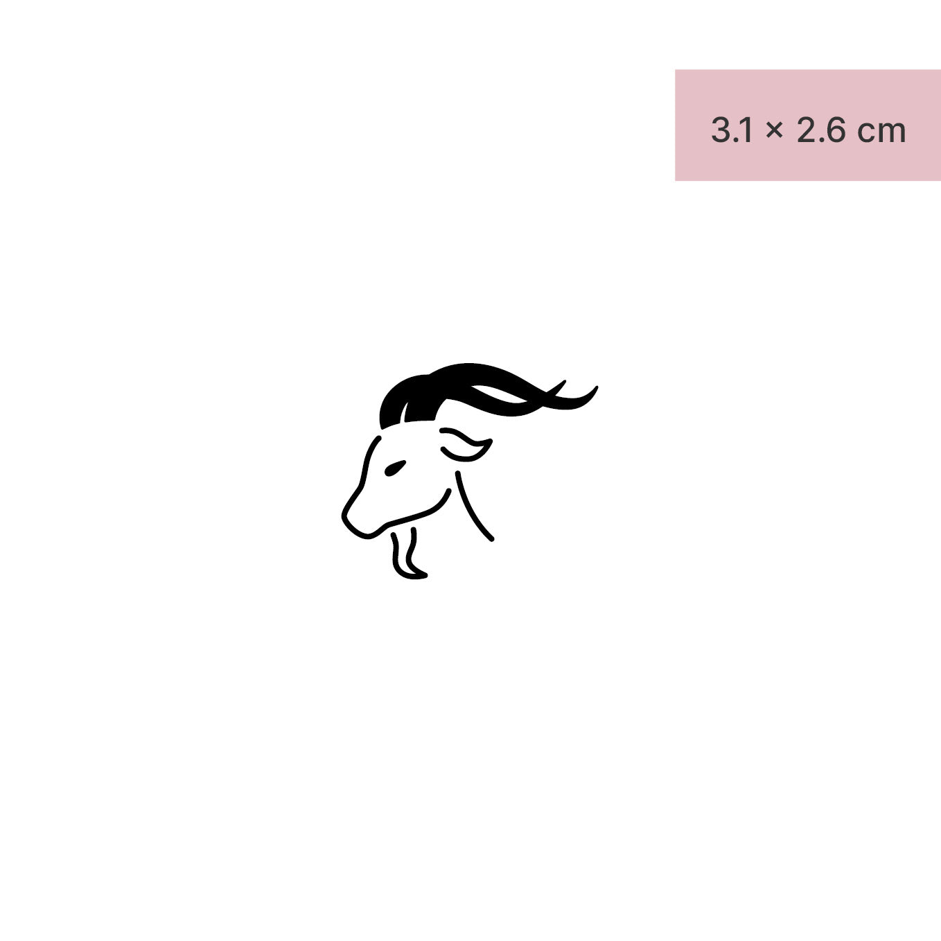 Steinbock Hörner Tattoo von minink, der Marke für temporäre Tattoos.