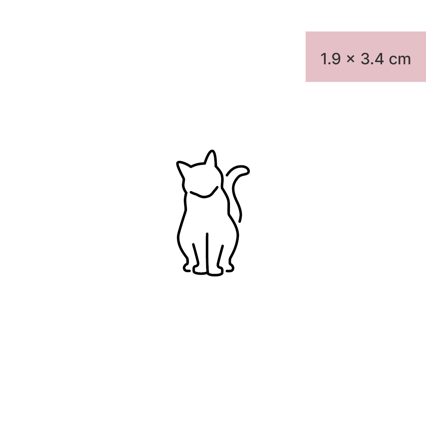 Verwunderte Katze Tattoo von minink, der Marke für temporäre Tattoos.