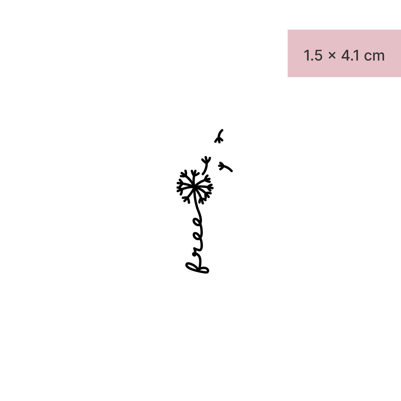 Schriftzug Tattoo Löwenzahn Free von minink, der Marke für temporäre Tattoos.