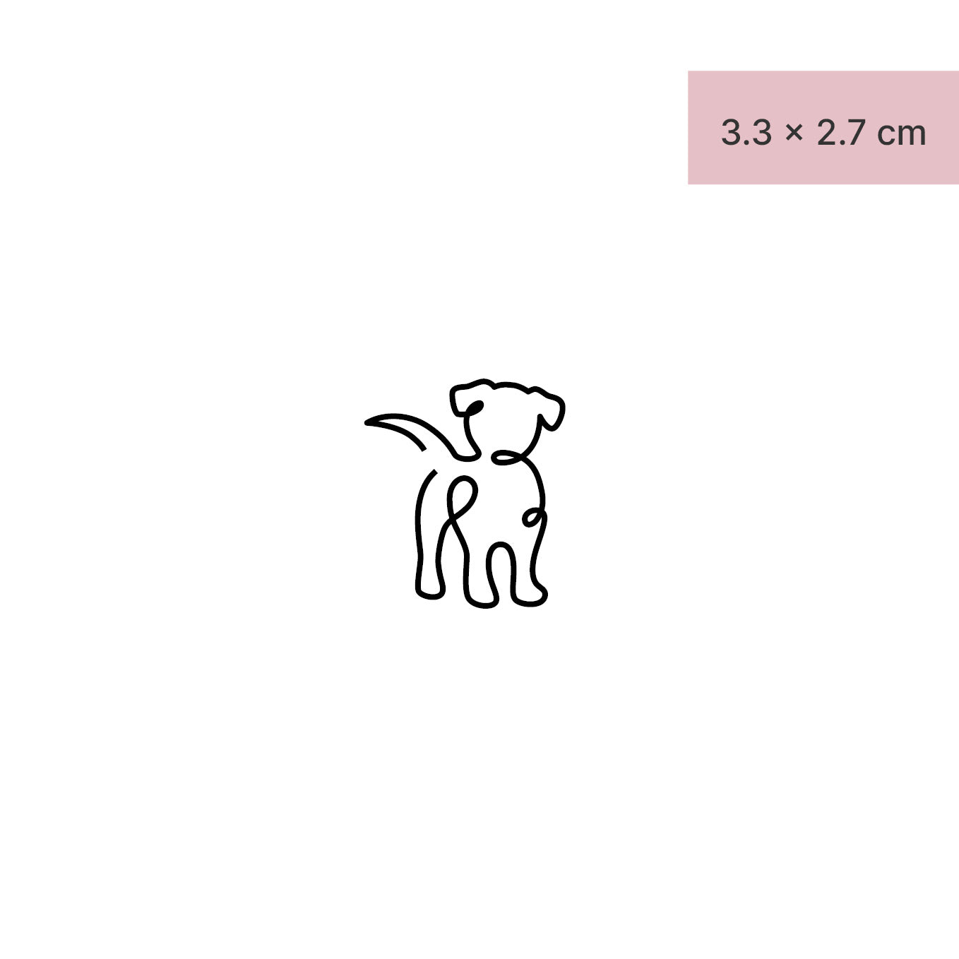 Abstrakter Hund Tattoo von minink, der Marke für temporäre Tattoos.