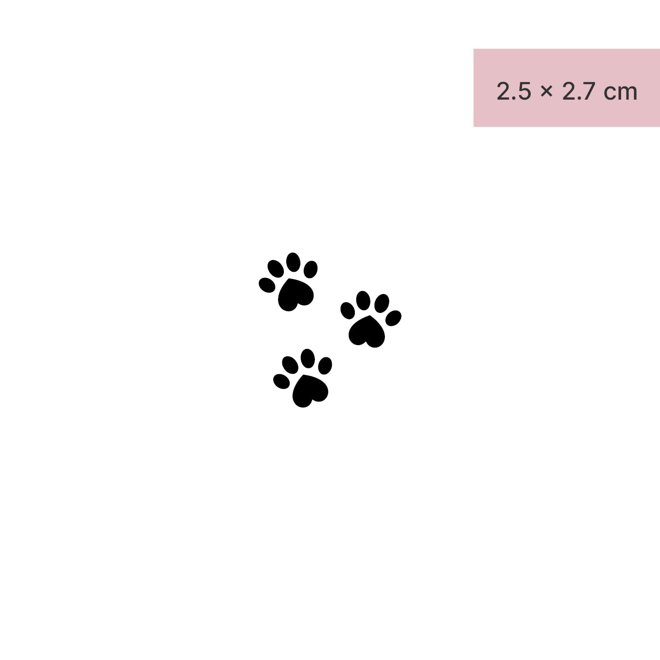 Hundepfoten Tattoo von minink, der Marke für temporäre Tattoos.