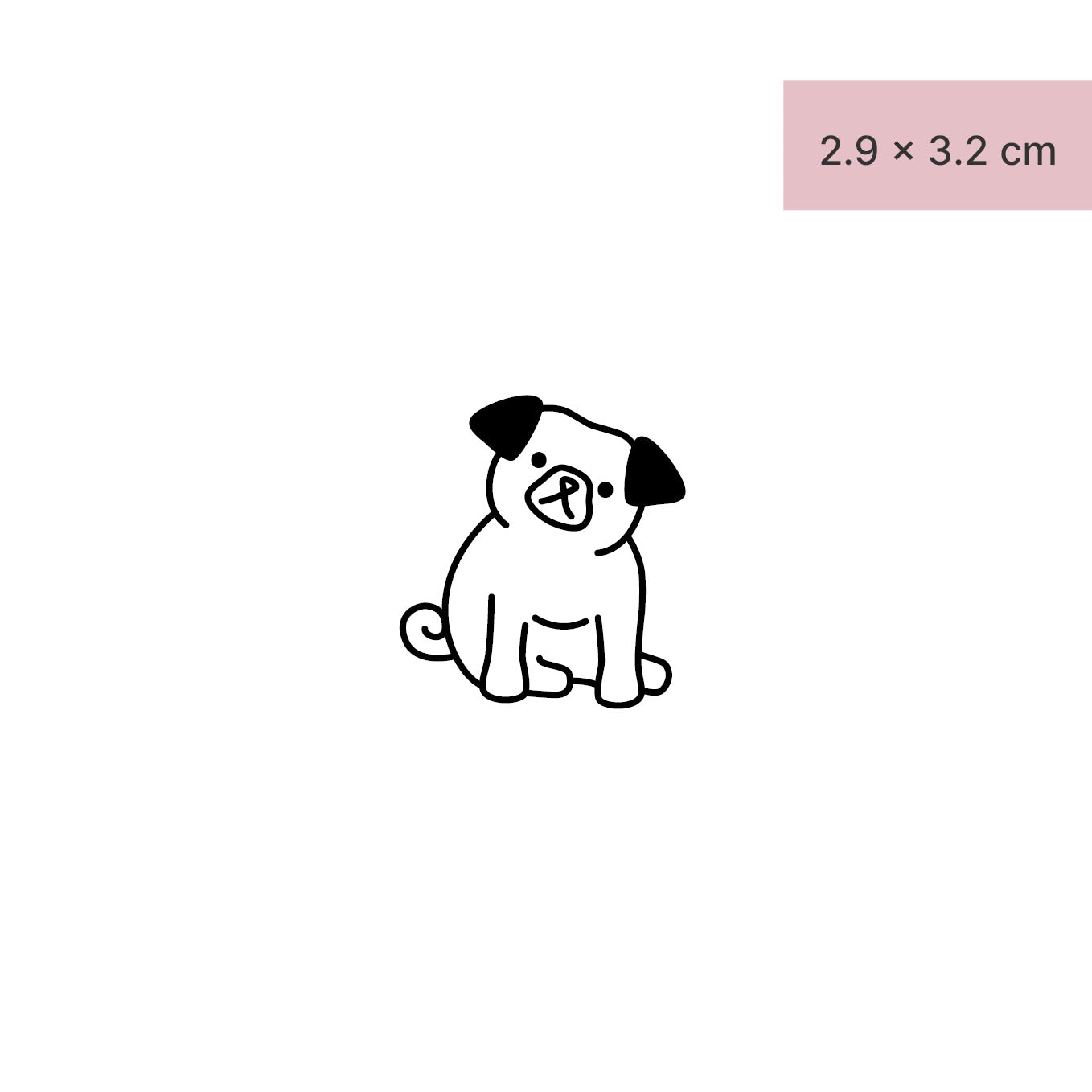 Hund Tattoo von minink, der Marke für temporäre Tattoos.