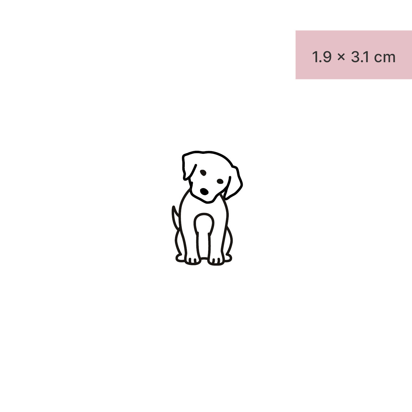 Hund Fineline Tattoo von minink, der Marke für temporäre Tattoos.