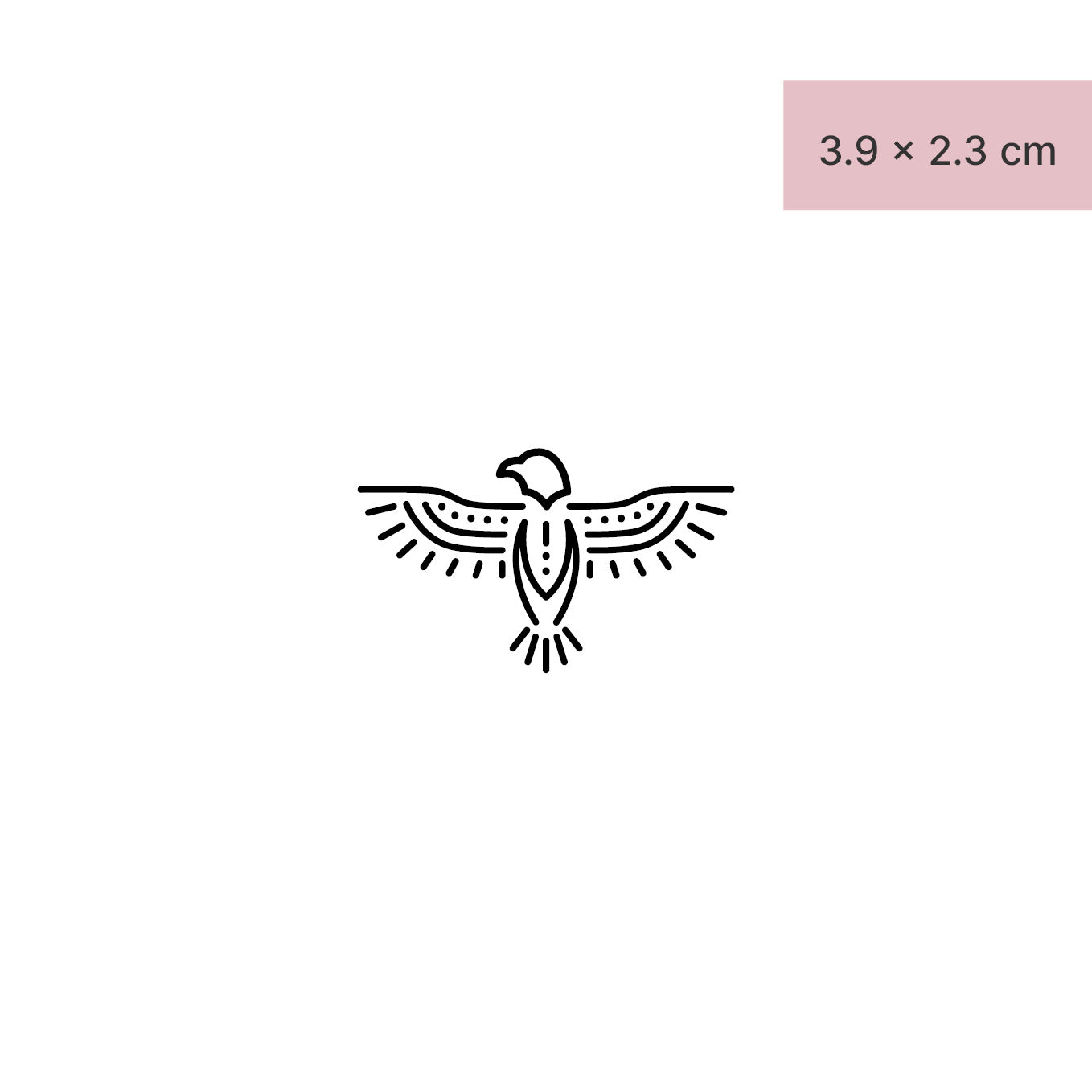 Symbolischer Adler Tattoo von minink, der Marke für temporäre Tattoos.