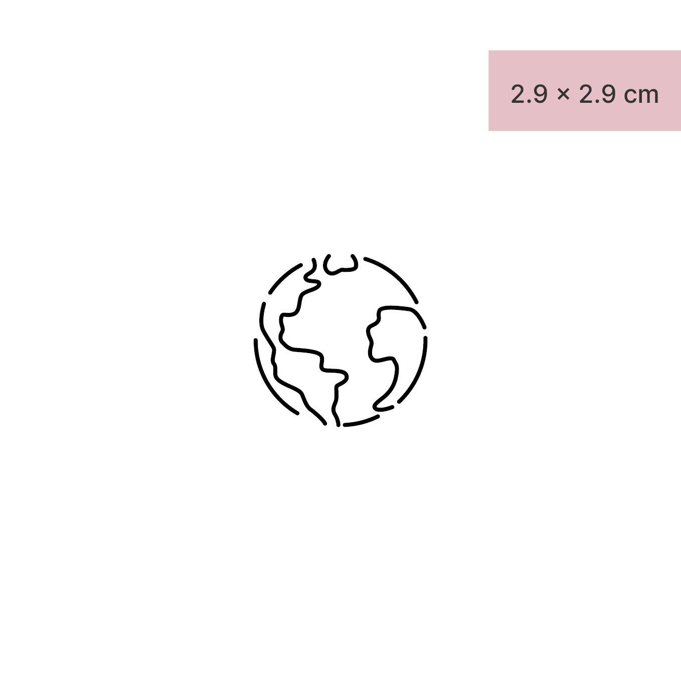 Planet Erde Tattoo von minink, der Marke für temporäre Tattoos.