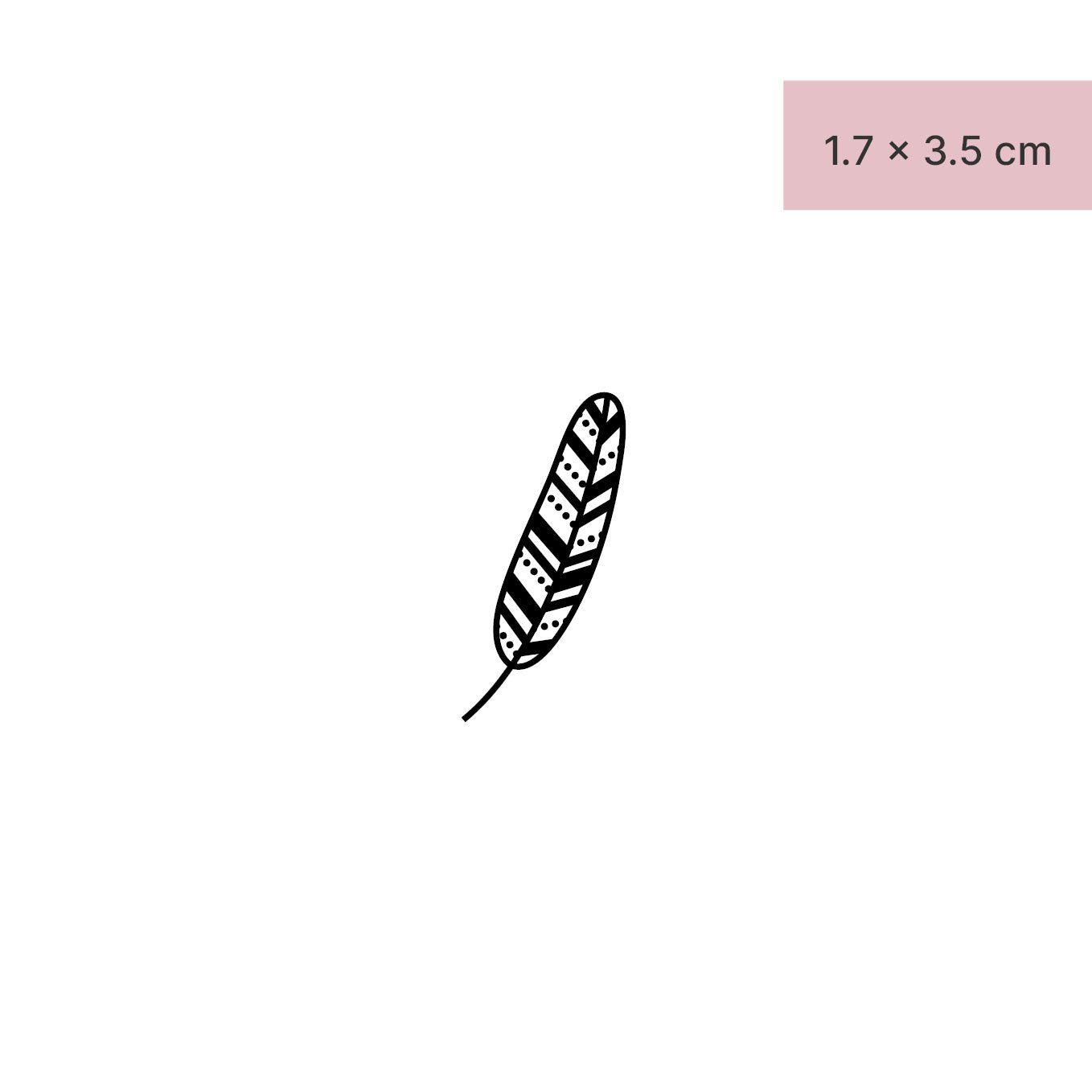 Feder Tattoo von minink, der Marke für temporäre Tattoos.