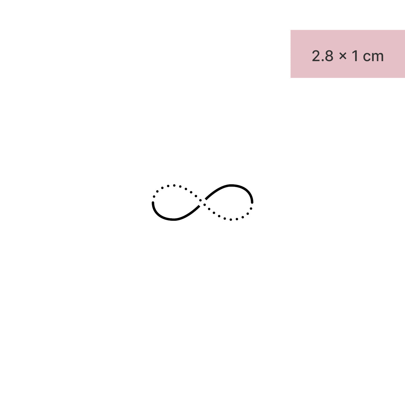 Symbol Unendlichkeit Tattoo von minink, der Marke für temporäre Tattoos.