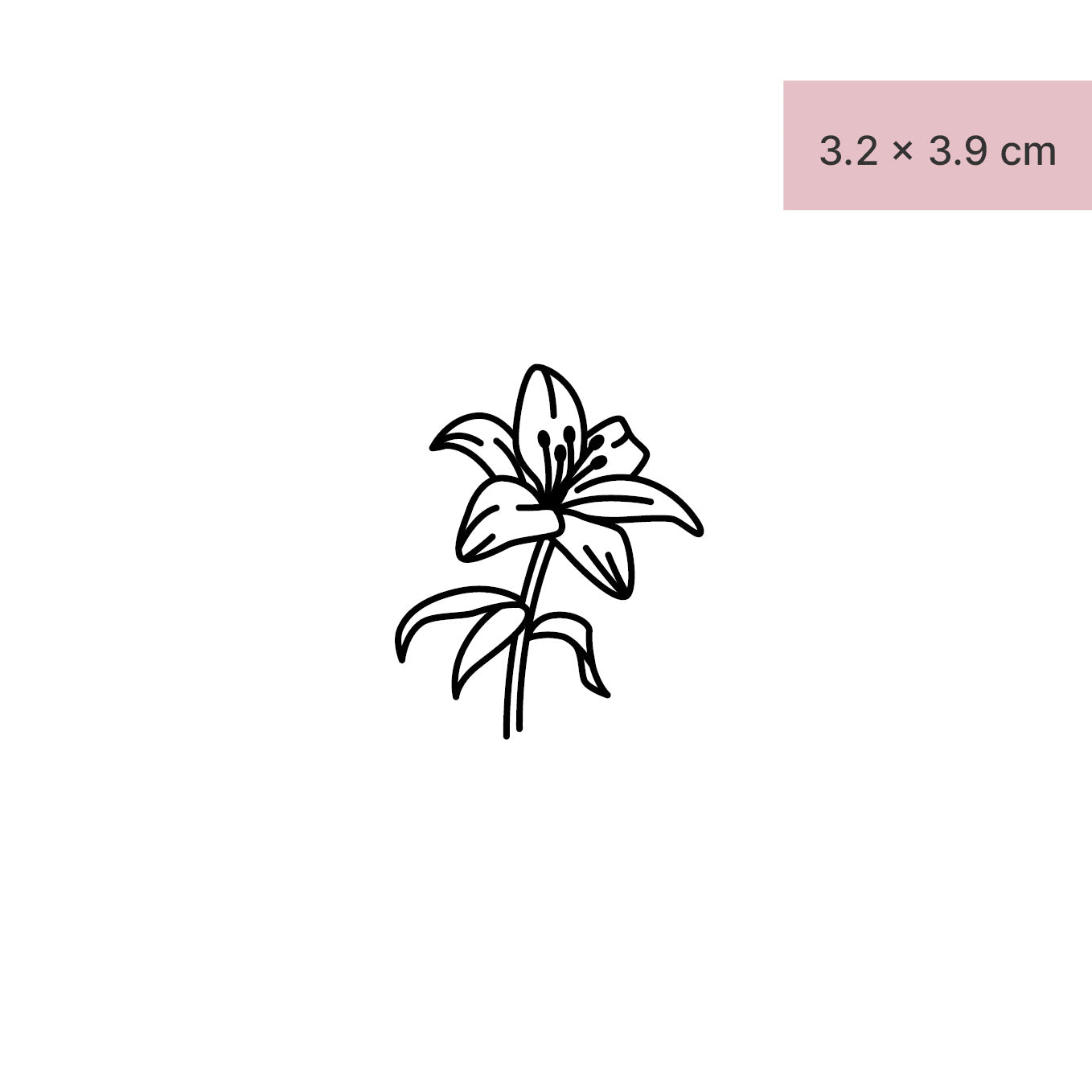 Lilie Tattoo von minink, der Marke für temporäre Tattoos.