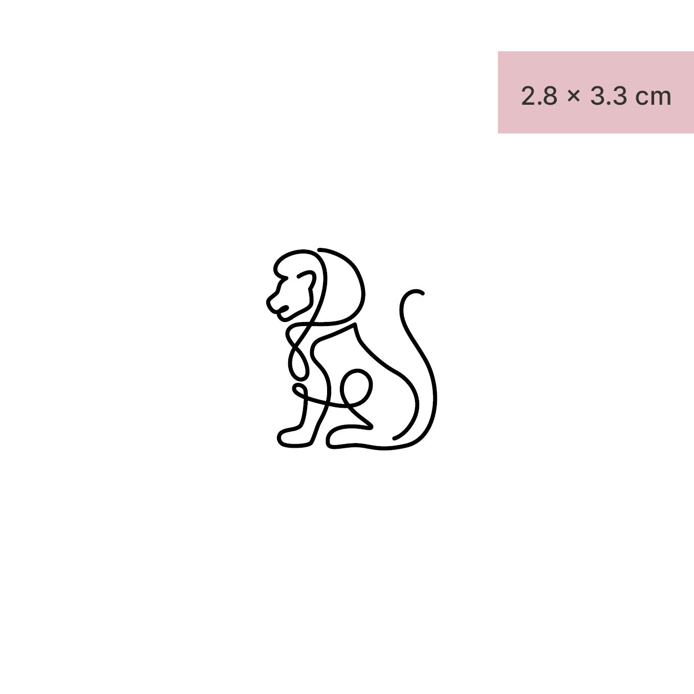 Abstrakter Löwe Tattoo von minink, der Marke für temporäre Tattoos.