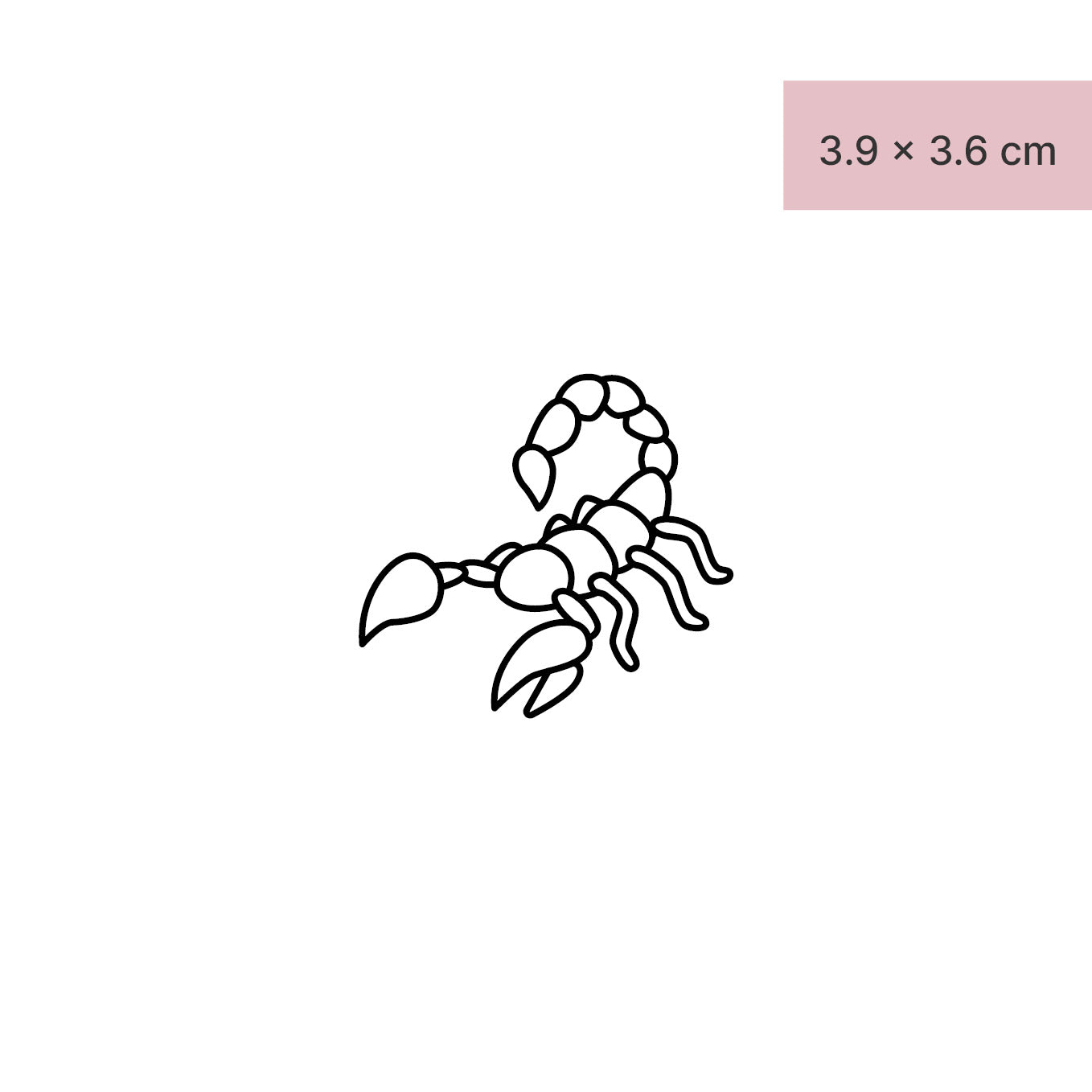 Skorpion Symbol Tattoo von minink, der Marke für temporäre Tattoos.