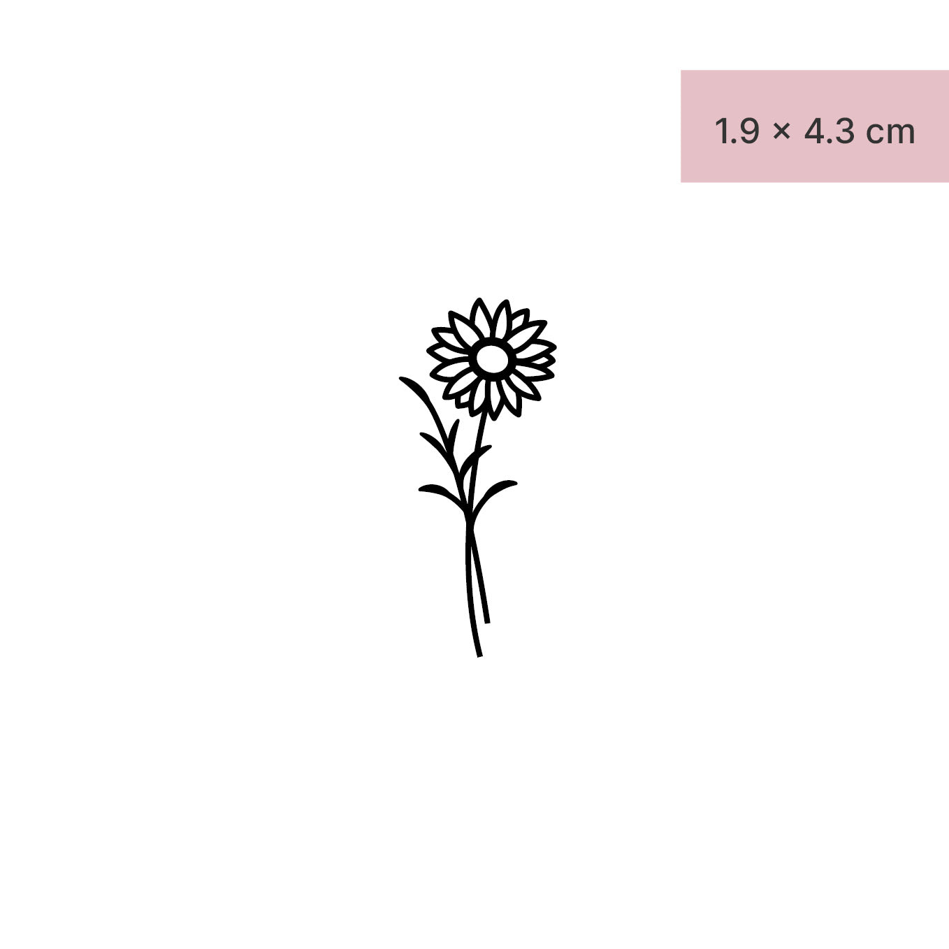 Sonnenblume Tattoo von minink, der Marke für temporäre Tattoos.