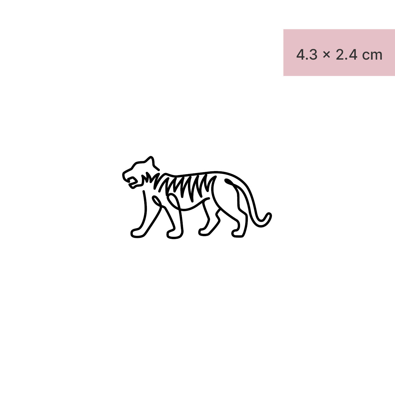 Abstrakter Tiger Tattoo von minink, der Marke für temporäre Tattoos.